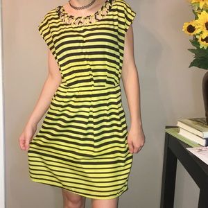 BeBop Black and Yellow Stripped Dress